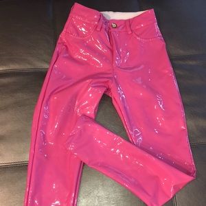 Bubblegum vinyl pants